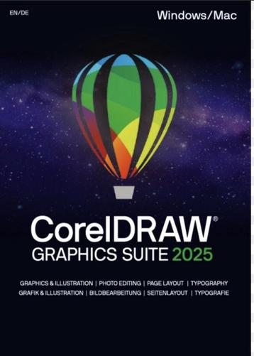 Coreldraw 2025 officiële pakket met licentiecode beschikbaar voor biedingen