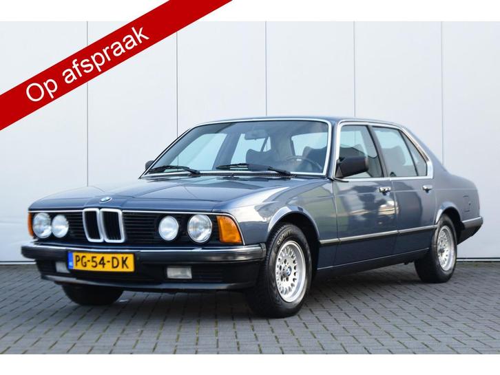 BMW 7 Serie 728i Automaat Arktisblau-Metallic (bj 1986), Auto's, Oldtimers, Bedrijf, Te koop, ABS, Centrale vergrendeling, Lichtmetalen velgen