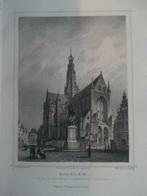 22 / Haarlem de groote kerk Staalgravure 1860, Ophalen of Verzenden