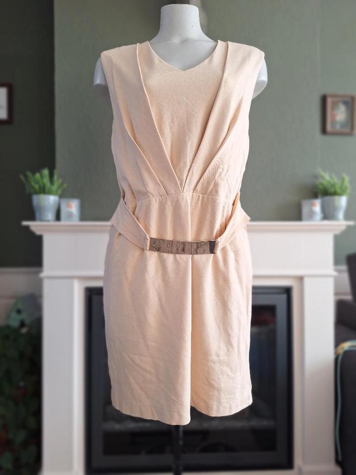 Caroline Biss pastel oranje zalm jurk 42 L gesp gratis verz, Kleding | Dames, Jurken, Zo goed als nieuw, Maat 42/44 (L), Oranje