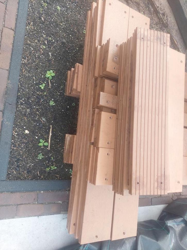Composiet Vlonderdelen - 60cm lang, 7.1m breed, Tuin en Terras, Terrasdelen en Vlonders, Gebruikt, Composiet, Ophalen