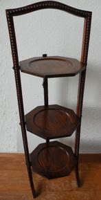 Tafeltje met 3 opklapbare schapjes, butlertray., Ophalen of Verzenden