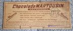 Oude Chocolade Martougin Reclamekaart, Verzamelen, Ophalen of Verzenden, Gebruikt