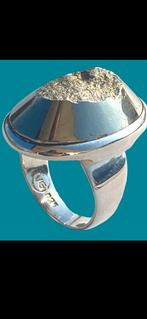 Extravagante Pyrietring van 925 sterling zilver., Met kristal, 18 tot 19, Verzenden, Nieuw