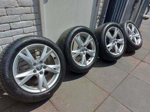 Originele LM Audi velgen 225/50/R17 zgan Bridgestone banden, Auto-onderdelen, Banden en Velgen, Banden en Velgen, Zomerbanden