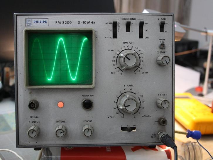 Philips PM 3200 oscilloscoop 1969, Doe-het-zelf en Verbouw, Meetapparatuur, Gebruikt, Overige meters, Ophalen of Verzenden