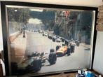 Formule 1 Monaco 1967 90cmx130cm foto ingelijst, Ophalen, Zo goed als nieuw, Schilderij, 75 cm of meer