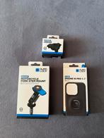 Quad lock hoesje Iphone 16 pro + demper + fork stem mount, Ophalen of Verzenden, Nieuw, Motor
