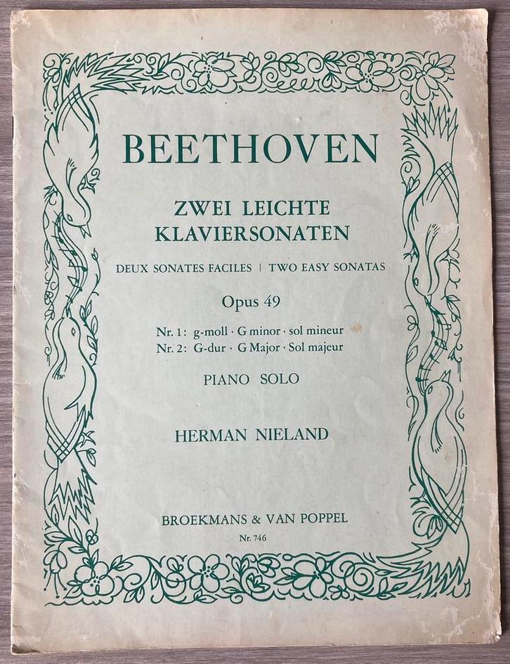 Beethoven Zwei leichte klaviersonaten, Two Easy Sonatas Op49, Muziek en Instrumenten, Bladmuziek, Gebruikt, Ophalen of Verzenden