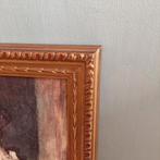 Lucky Vintage brocante prent in gouden lijst, Antiek en Kunst, Curiosa en Brocante, Ophalen