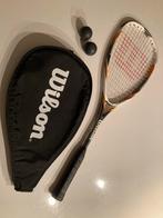 Wilson squash Racket + 2 Ballen, Sport en Fitness, Squash, Ophalen of Verzenden, Gebruikt, Racket, Met hoes