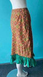 Vintage jaren 70 batik rok maat 36, Bruin, Verzenden, Vintage, Knielengte