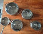 5 delige pannenset van Zwilling J.A Henckels 18/10 RVS, Huis en Inrichting, Keuken | Potten en Pannen, Ophalen of Verzenden, Gebruikt