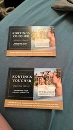 Kortings kaartjes voor welness 2 kaartjes per kaartje 2.50, Tickets en Kaartjes, Kortingen en Cadeaubonnen, Twee personen, Kortingsbon