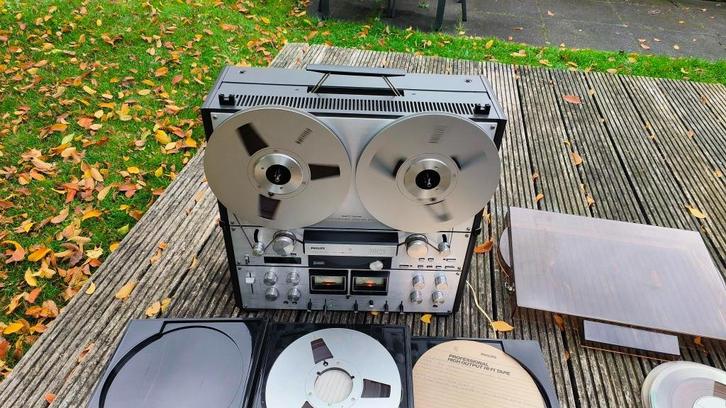 Nette PHILIPS N4520 met banden en stofkap, Audio, Tv en Foto, Bandrecorders, Bandrecorder, Met stofkap, Met banden, Ophalen of Verzenden