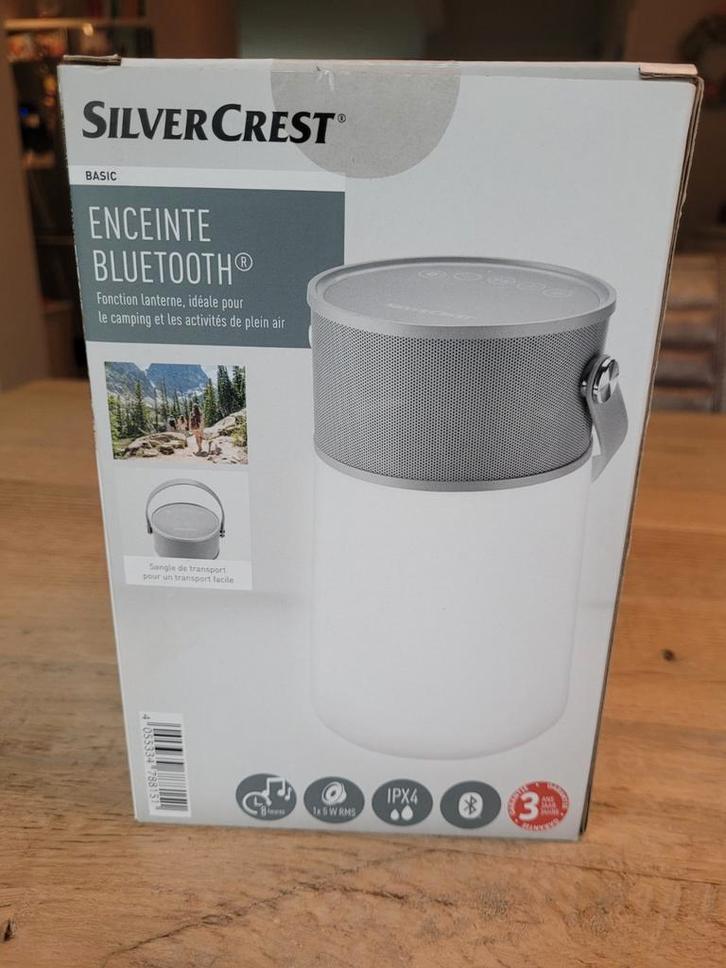 SilverCrest Bluetooth speaker NIEUW, Tuin en Terras, Buitenverlichting, Nieuw, Wandlamp, Aluminium, Minder dan 50 watt, Netvoeding