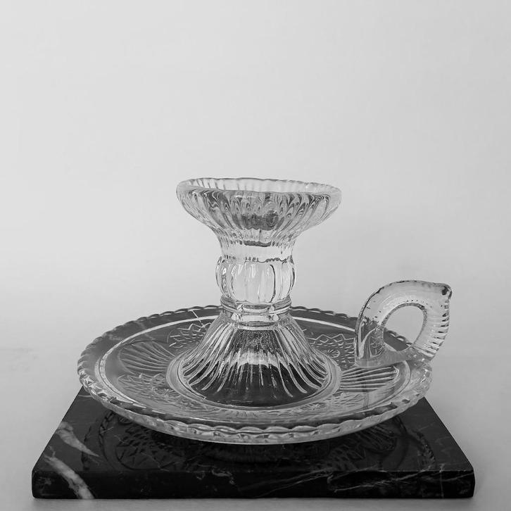 Blaker Brockwitz Persglas Art Deco, Antiek en Kunst, Antiek | Kandelaars, Glas, Ophalen of Verzenden