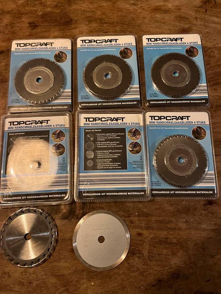 Topcraft Mini Handcirkelzaagbladen - 26 stuks, Doe-het-zelf en Verbouw, Gereedschap | Zaagmachines, Gebruikt, Cirkelzaag, Ophalen of Verzenden