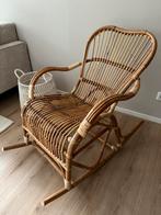 Rotan rieten schommelstoel, Huis en Inrichting, Ophalen, Bruin, Riet of Rotan, Zo goed als nieuw