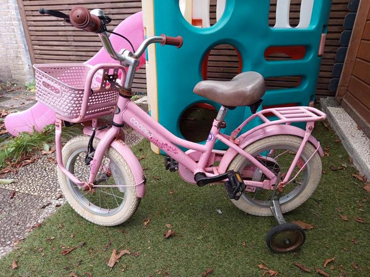 Roze Cooper kinderfiets 14 inch, Fietsen en Brommers, Fietsen | Meisjes, Gebruikt, 14 inch of minder, Ophalen