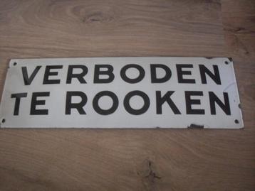 emaille bordje verboden te rooken  beschikbaar voor biedingen