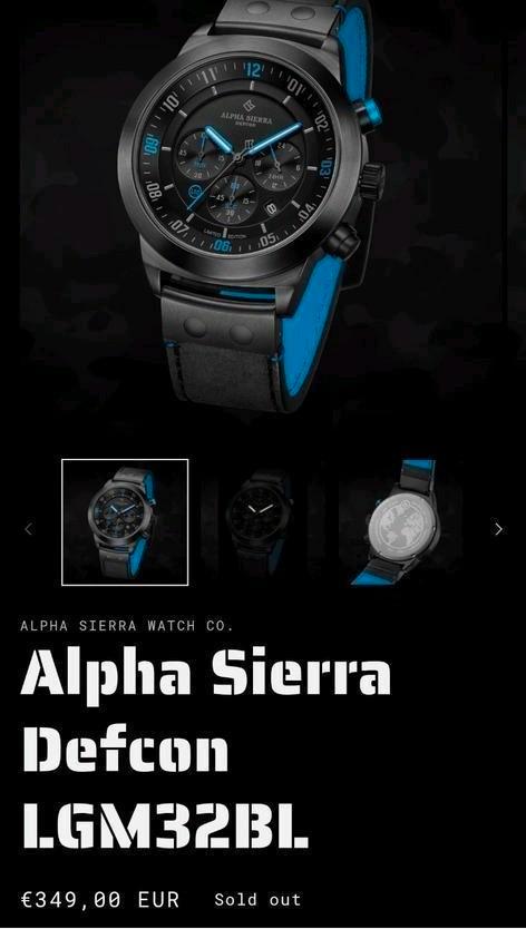 Alpha Sierra limited edition horloge, Sieraden, Tassen en Uiterlijk, Horloges | Heren, Nieuw, Polshorloge, Overige merken, Staal