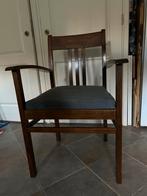 Houten Stoel met Armleuningen, Huis en Inrichting, Ophalen, Gebruikt, Bruin, Eén