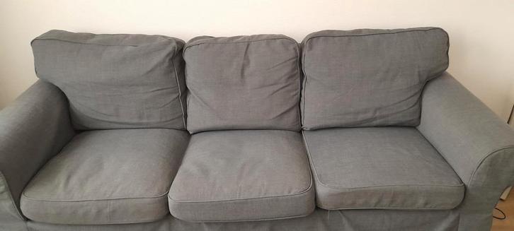 Bank, Huis en Inrichting, Banken | Voetenbanken en Poefen, Gebruikt, 125 cm of meer, Rechthoekig, Stof, Ophalen