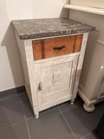 Antiek Nachtkastje met Marmeren Blad en Lade, Antiek en Kunst, Ophalen