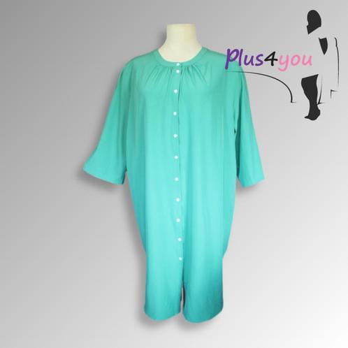 30479 Zgan Groene lange blouse/jurk  mt 7xl =58/60  J08, Kleding | Dames, Grote Maten, Zo goed als nieuw, Jurk, Groen, Ophalen of Verzenden