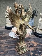 Vishnoe hindoeistische god op Garoeda dier beeld metaal, Huis en Inrichting, Woonaccessoires | Boeddhabeelden, Verburgt Vintage