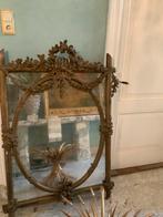 Brons goudkleurige spiegel louis seize, Ophalen of Verzenden, Rechthoekig