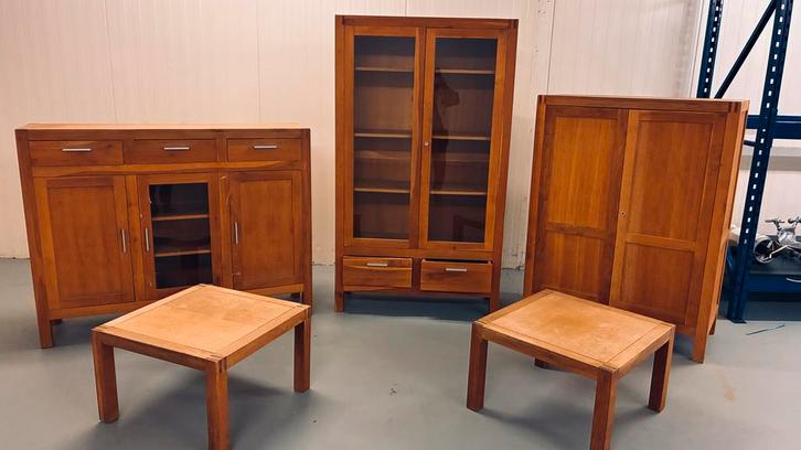 Complete set: Servieskast, TV-kast, Dressoir & Bijzettafels, Huis en Inrichting, Kasten | Buffetkasten, Gebruikt, 150 tot 200 cm