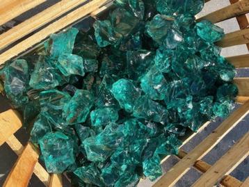 Glasbrokken Turquoise 10-30cm beschikbaar voor biedingen