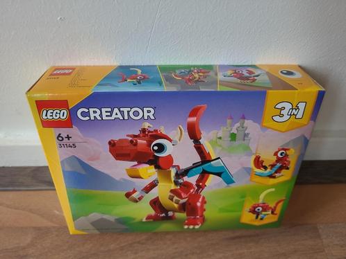 6+ LEGO Creator  31145 Rode Draak 3-in-1, Kinderen en Baby's, Speelgoed | Duplo en Lego, Nieuw, Lego, Complete set, Ophalen of Verzenden
