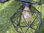 Hanglamp 3 bollen zwart metaal, Ophalen, Gebruikt, Metaal, 50 tot 75 cm