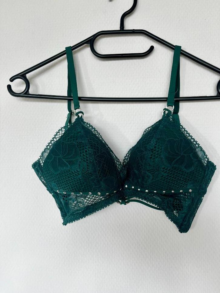 Undiz Bralette – XS – Smaragdgroen, Kleding | Dames, Ondergoed en Lingerie, BH, Groen, Ophalen of Verzenden