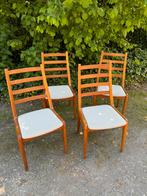 4 eetkamerstoelen (vintage/deens design/jaren60), Ophalen, Hout, Gebruikt, Overige kleuren
