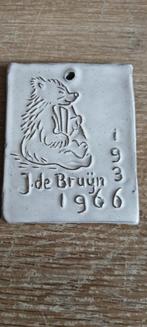 tegeltje J de bruijn 1936 1966 potterie de werf Utrecht, Antiek en Kunst, Ophalen of Verzenden