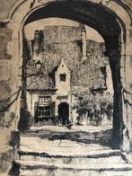 H. E. Roodenburg 1927 ets van Oud Hofje no 51, Antiek en Kunst, Ophalen of Verzenden