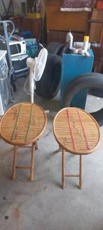 Rotan bijzettafel 2 stuks, Huis en Inrichting, Tafels | Sidetables, 50 tot 100 cm, Rond, Ophalen of Verzenden, Zo goed als nieuw
