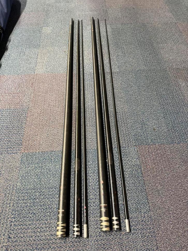 2x colmic ec75 4,5m topsets, Watersport en Boten, Hengelsport | Witvissen, Gebruikt, Vaste hengel, Ophalen