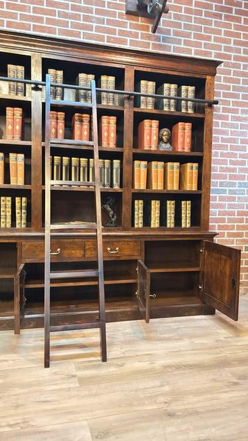 Boekenkast met Ladder eikenhout - afbeelding 12