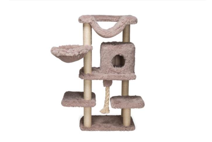 ACTIE Beeztees Duco Krabpaal Taupe 60x45x126 cm €165,95, Dieren en Toebehoren, Krabmeubelen, Nieuw, Krabpaal, Ophalen of Verzenden