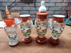 Antieke Kastvazen Set, Handbeschilderd, Ophalen