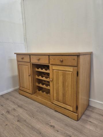 Dressoir - Wijnkast, eiken, uniek beschikbaar voor biedingen