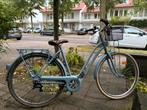 Stadsfiets dames Elops 520 laag frame blauw L/XL, Gebruikt, Versnellingen, 50 tot 53 cm, Ophalen