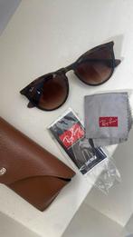 Ray Ban Erika zgan bruin turtoise zonnebril rond compleet, Sieraden, Tassen en Uiterlijk, Ray-Ban, Ophalen of Verzenden, Bruin