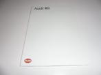 brochure Audi 80 modellen 1989, Ophalen of Verzenden, Gelezen, Overige merken
