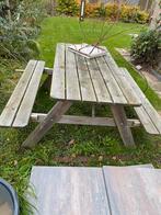 Picknicktafel, Tuin en Terras, Picknicktafels, Ophalen, Gebruikt, Rechthoekig, Hout
